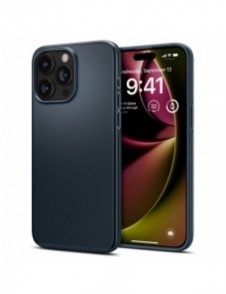 Spigen Thin Fit, metal slate - iPhone 15 Pro Max