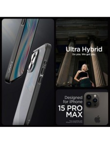 Spigen ULTRA HYBRID IPHONE 15 PRO MAX FROST BLACK