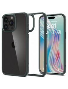 Spigen Ultra Hybrid case for iPhone 15 Pro Max - dark green