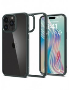 Spigen Ultra Hybrid case for iPhone 15 Pro Max - dark green