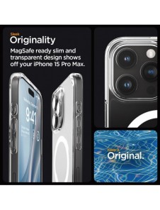 Spigen ULTRA HYBRID MAG MAGSAFE IPHONE 15 PRO MAX FROST CLEAR