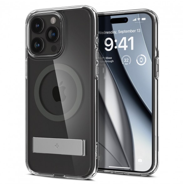 Spigen Ultra Hybrid S MagSafe, graphite - iPhone 15 Pro Max