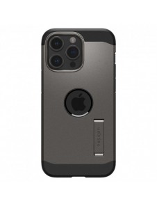 Spigen Tough Armor MagSafe case with stand for iPhone 15 Pro Max - brown