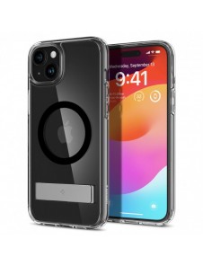 Spigen Ultra Hybrid S MagSafe case with stand for iPhone 15 Plus - black