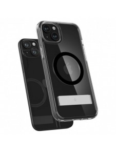 Spigen Ultra Hybrid S MagSafe case with stand for iPhone 15 Plus - black