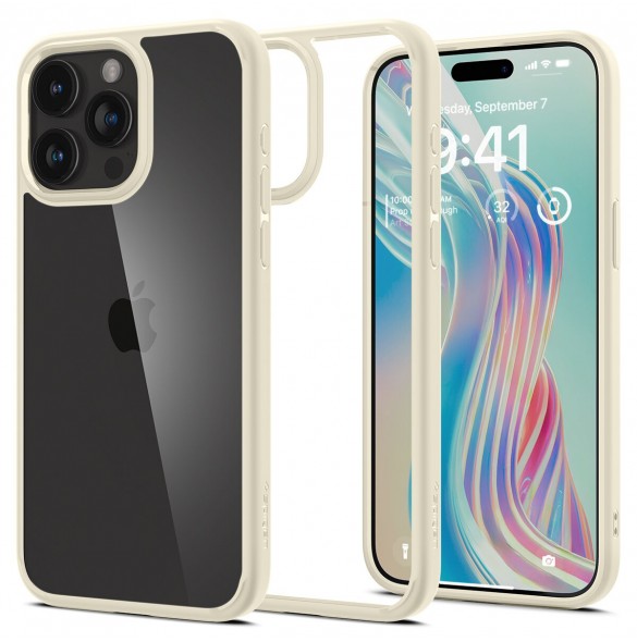 Spigen Ultra Hybrid, sand beige - iPhone 15 Pro