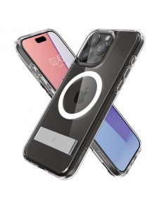 Spigen Ultra Hybrid S MagSafe case with stand for iPhone 15 Pro - transparent