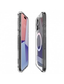Spigen Ultra Hybrid S MagSafe case with stand for iPhone 15 Pro - transparent