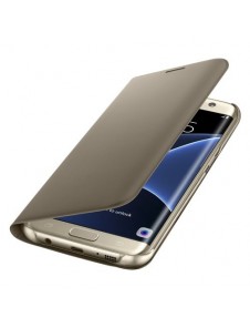 Samsung EF-WG935PFE Book Case till Galaxy S7 Edge, Flip Wallet, Guld