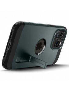 Spigen Tough Armor MagSafe case with stand for iPhone 15 Pro - green
