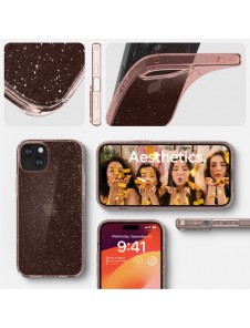 Spigen Liquid Crystal Glitter case for iPhone 15 - pink