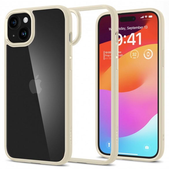Spigen Ultra Hybrid case for iPhone 15 - beige