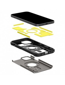 Spigen Tough Armor MagSafe case with stand for iPhone 15 - brown