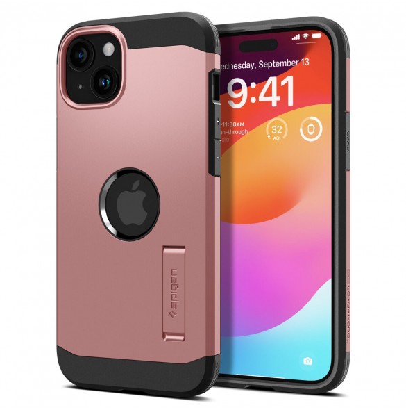Spigen Tough Armor MagSafe, rose gold - iPhone 15