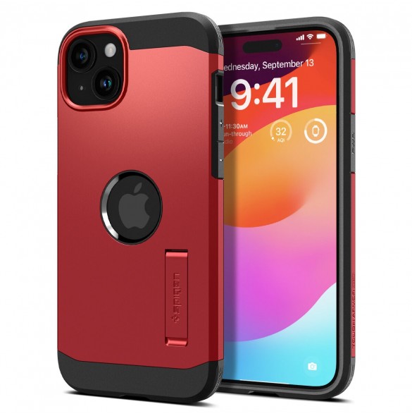 Spigen Tough Armor MagSafe, red - iPhone 15