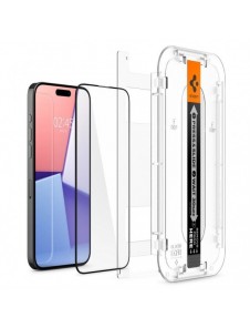TEMPERED GLASS Spigen GLAS.TR "EZ FIT" FC IPHONE 15 PRO MAX BLACK