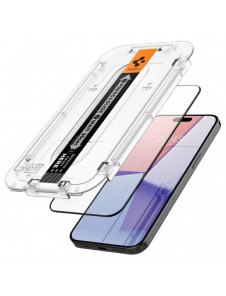 TEMPERED GLASS Spigen GLAS.TR "EZ FIT" FC IPHONE 15 PRO MAX BLACK