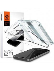 TEMPERED GLASS Spigen GLAS.TR "EZ FIT" FC 2-PACK IPHONE 15 PLUS BLACK