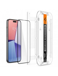 TEMPERED GLASS Spigen GLAS.TR "EZ FIT" FC IPHONE 15 PLUS BLACK