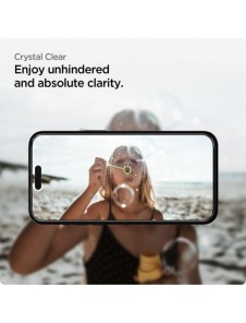 TEMPERED Spigen ALM GLASS FC 2-PACK IPHONE 15 BLACK