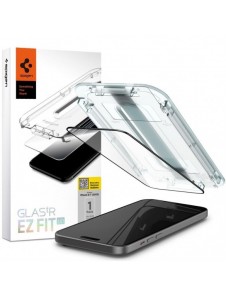 TEMPERED GLASS Spigen GLAS.TR "EZ FIT" FC IPHONE 15 BLACK
