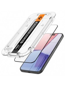 TEMPERED GLASS Spigen GLAS.TR "EZ FIT" FC IPHONE 15 BLACK
