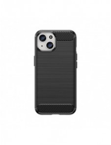 Carbon pattern flexible case for iPhone 15 Carbon Case - black