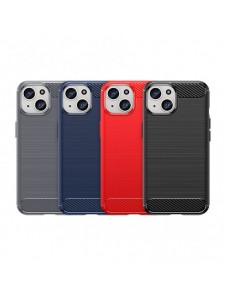 Carbon pattern flexible case for iPhone 15 Carbon Case - black