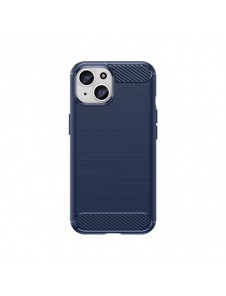 Flexible carbon pattern case for iPhone 15 Carbon Case - blue
