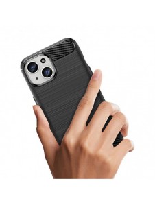 Flexible carbon pattern case for iPhone 15 Carbon Case - blue