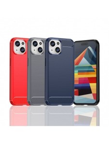 Flexible carbon pattern case for iPhone 15 Carbon Case - blue