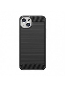 Flexible carbon pattern case for iPhone 15 Plus Carbon Case - black