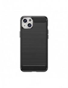 Flexible carbon pattern case for iPhone 15 Plus Carbon Case - black