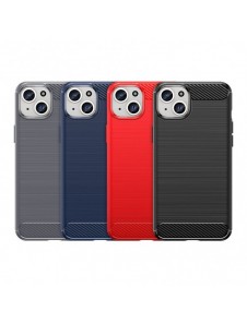 Flexible carbon pattern case for iPhone 15 Plus Carbon Case - black