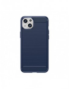 Flexible carbon pattern case for iPhone 15 Plus Carbon Case - blue