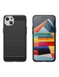 Flexible carbon pattern case for iPhone 15 Plus Carbon Case - blue