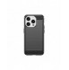 Carbon pattern flexible case for iPhone 15 Pro Carbon Case - black