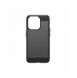 Carbon pattern flexible case for iPhone 15 Pro Carbon Case - black