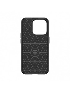 Carbon pattern flexible case for iPhone 15 Pro Carbon Case - black