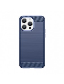 Flexible carbon pattern case for iPhone 15 Pro Carbon Case - blue