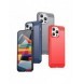 Flexible carbon pattern case for iPhone 15 Pro Carbon Case - blue