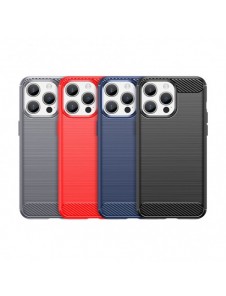 Flexible carbon pattern case for iPhone 15 Pro Max Carbon Case - black