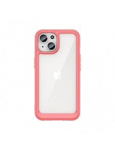 iPhone 15 Outer Space reinforced case with a flexible frame - red