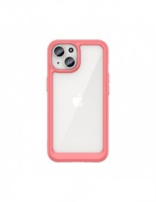 iPhone 15 Outer Space reinforced case with a flexible frame - red