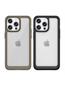 iPhone 15 Pro Max Outer Space Reinforced Case with Flexible Frame - Black
