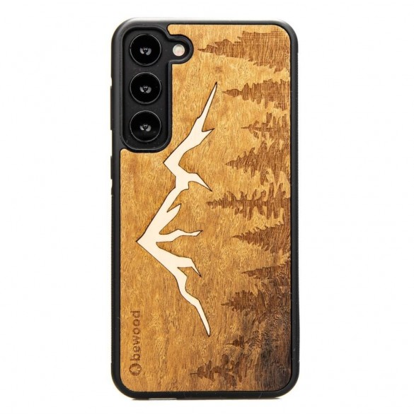 Träfodral till Samsung Galaxy S23 Plus Bewood Mountains Imbuia