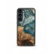 Trä och hartsfodral till Samsung Galaxy S23 Plus Bewood Unique Planet Earth - blågrön