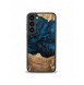 Trä och hartsfodral till Samsung Galaxy S23 Plus Bewood Unique Neptune - marinblått och svart
