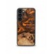 Trä och hartsfodral till Samsung Galaxy S23 Plus Bewood Unique Orange - orange och svart