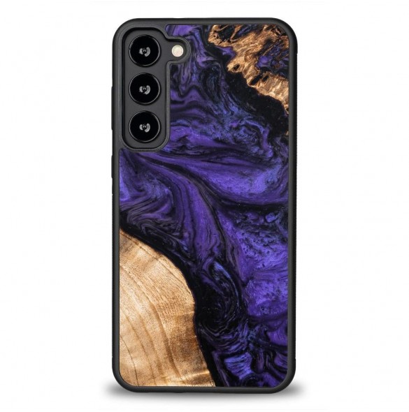Trä- och hartsfodral till Samsung Galaxy S23 Plus Bewood Unique Violet - Lila och Svart